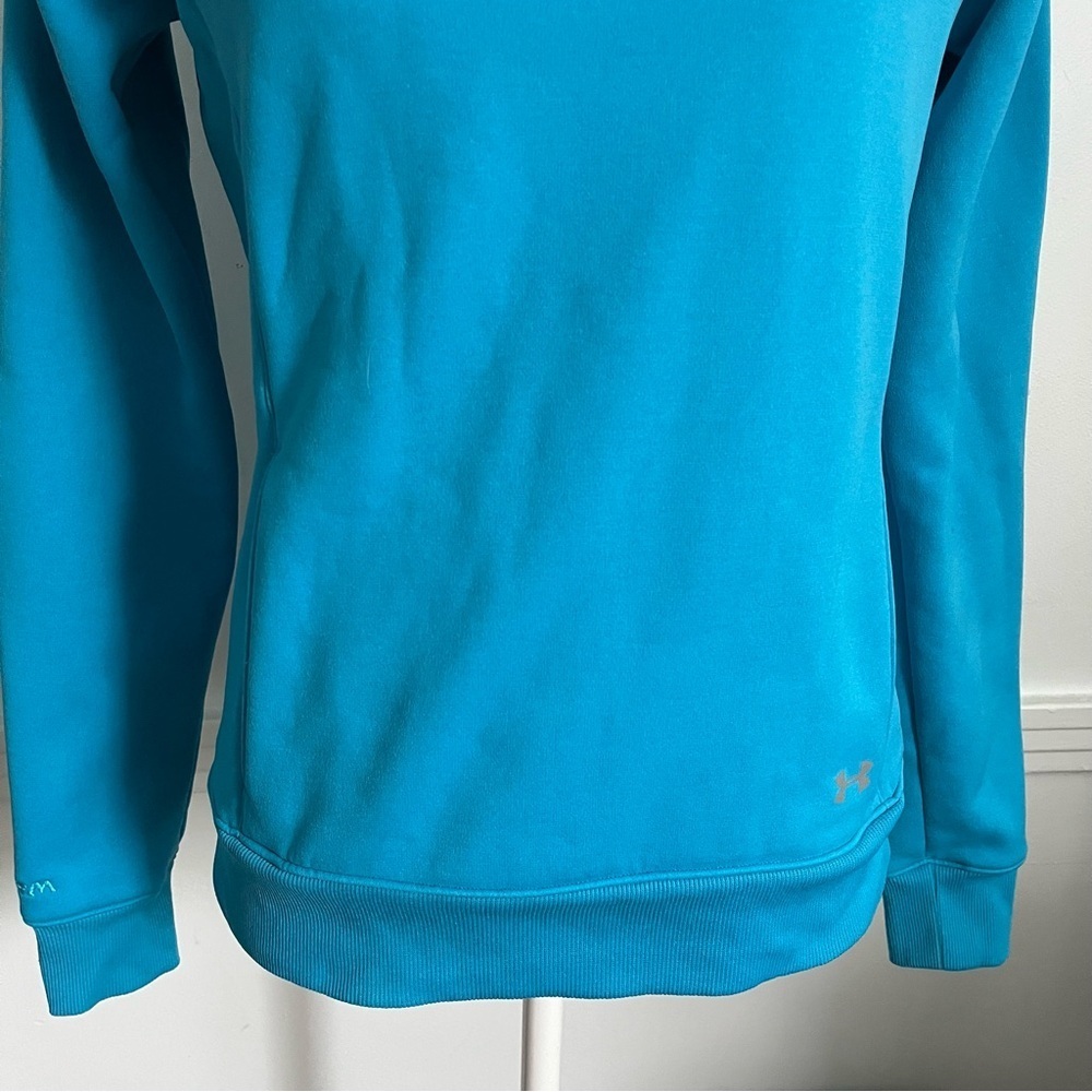 Under Armour Women's Blue Tealish Hoodie Cold Gear View 3